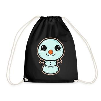 Drôle de bonhomme de neige comique pour Noël - Sac de sport léger - noir - Devant