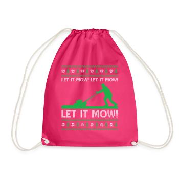 Ugly Christmas Mowing - Let it mow! Let it mow! Le - Turnbeutel - Fuchsia - Vorne