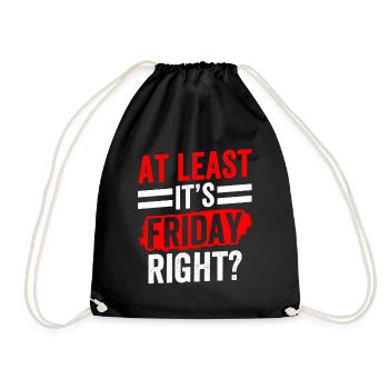 Au moins, c’est enfin sarcastiquement vendredi - Sac de sport léger - noir - Devant