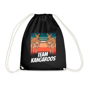 Team Kangaroos Australie Lovers Animal Kangaroo - Sac de sport léger - noir - Devant