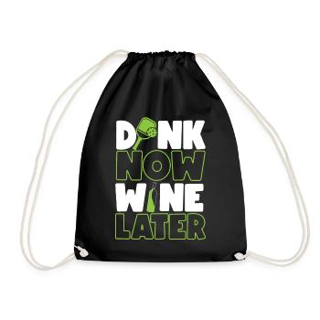 Pickleball Wine Pun Dink Now Wine - Sac de sport léger - noir - Devant