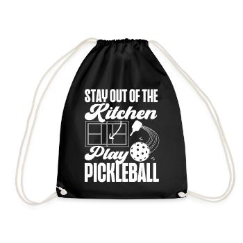 Pickleball Restez en dehors de la cuisine - Sac de sport léger - noir - Devant