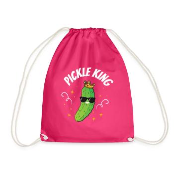 Pickle King - Drawstring Bag - fuchsia - Front