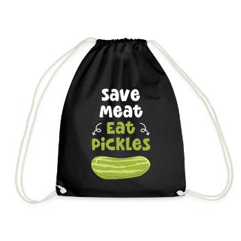 Save Meat Eat Pickles - Turnbeutel - Schwarz - Vorne