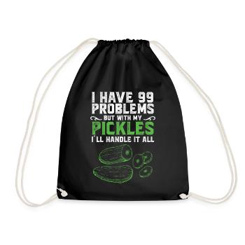 J’ai des problèmes mais avec mes cornichons - Sac de sport léger - noir - Devant