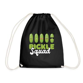 Pickle Squad - Drawstring Bag - black - Front