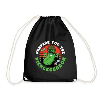 Prepare For The Picklegeddon - Drawstring Bag - black - Front
