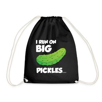 I Run On Big Pickles - Turnbeutel - Schwarz - Vorne