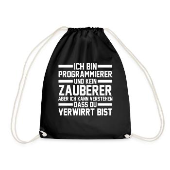 Programmieren Entwickler Coder Programmierer - Turnbeutel - Schwarz - Vorne