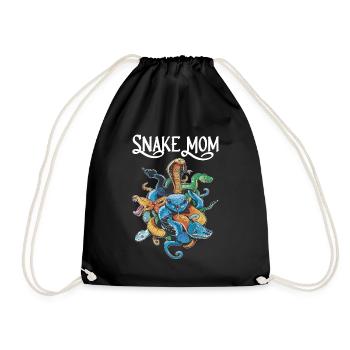 Snake Mom - Drawstring Bag - black - Front
