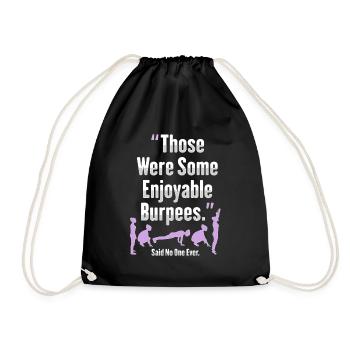 Burpees Girl Design for Aerobic Woman - Drawstring Bag - black - Front