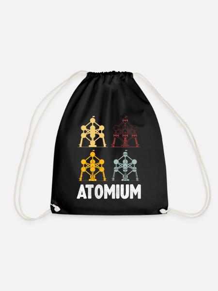 Atomium Atomkern aus Brüssel Physik Wissenschaft - Turnbeutel - Schwarz