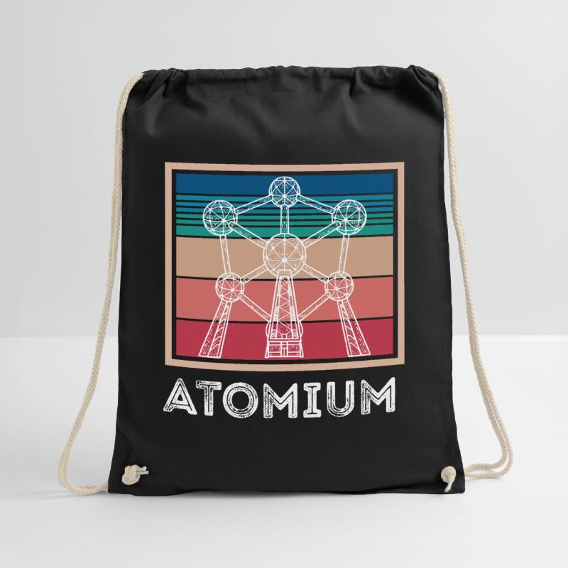 Atom Atomium Atomic nucleus Physicists Science Physics Drawstring Bag