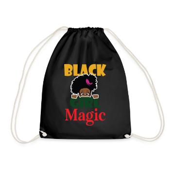 Black Magic Girl Black History Month Proud - Drawstring Bag - black - Front