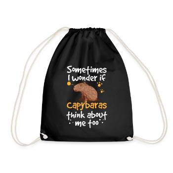 Capybara pense à moi Capybara - Sac de sport léger - noir - Devant