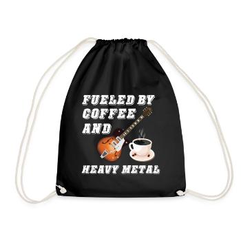 Rocking Music Heavy Metal Coffee Hard Rock Metal F - Drawstring Bag - black - Front