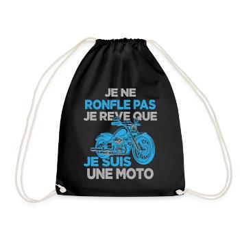 Je Ne Ronfle Pas Je Rêve Que Je Suis Une Moto - Sac de sport léger - noir - Devant