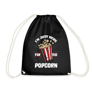 Je ne suis ici qu’à cause de la chemise de film sac pop-corn - Sac de sport léger - noir - Devant