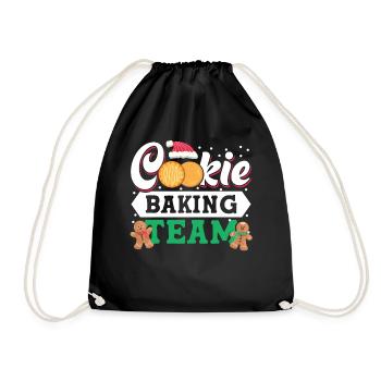 Cookie Christmas Baking Team Tester For Baker - Turnbeutel - Schwarz - Vorne