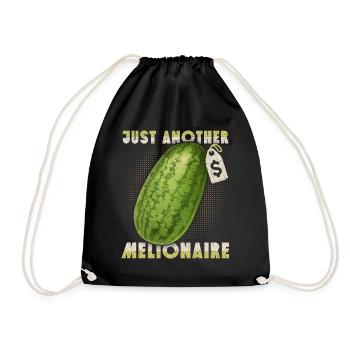 Pastèque drôle en disant Pun, Melionaire - Sac de sport léger - noir - Devant