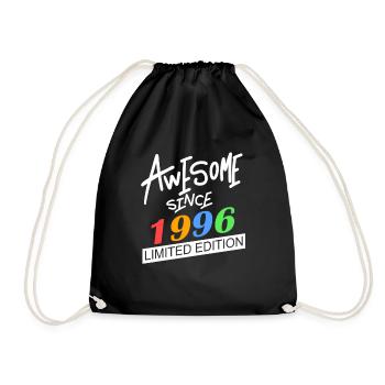 1996 - Born 1996 - Year of birth 1996 - Drawstring Bag - black - Front