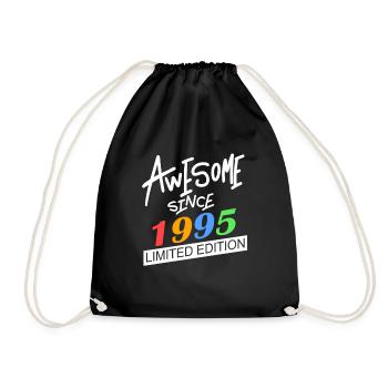 1995 - Born 1995 - Year of birth 1995 - Drawstring Bag - black - Front