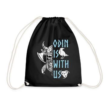 Vikings Norse mythology - Odin is with us - Drawstring Bag - black - Front