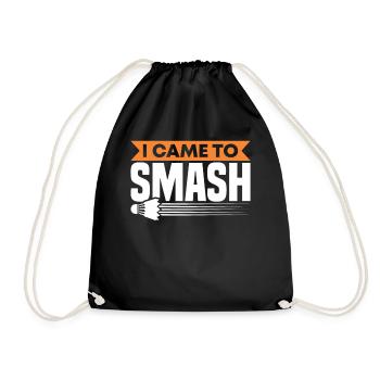 Funny I Came To Smash For Badminton Player - Turnbeutel - Schwarz - Vorne