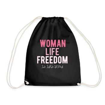 Woman Life Freedom - Turnbeutel - Schwarz - Vorne