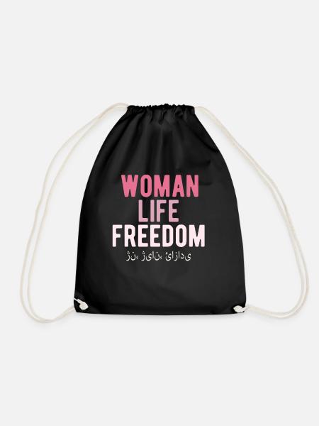 Woman Life Freedom - Turnbeutel - Schwarz