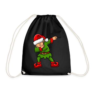 Dabbing Elf - Drawstring Bag - black - Front