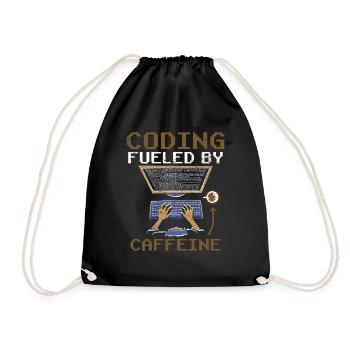 Programmation alimentée par le codage de la caféine - Sac de sport léger - noir - Devant