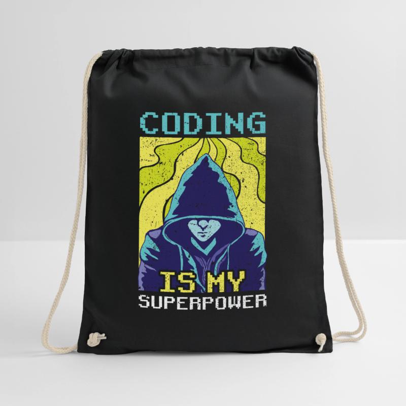 Coding Ist Meine Superkraft Coder Programmierer Turnbeutel