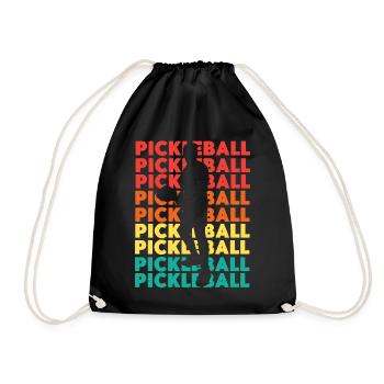 Pickleball Retro Vintage - Sac de sport léger - noir - Devant
