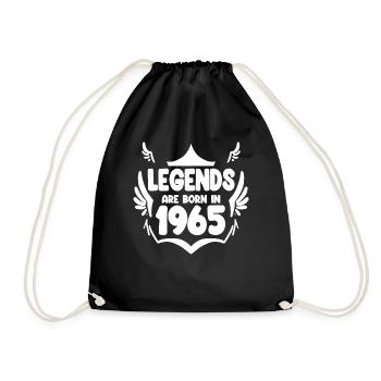 1965 - Born 1965 - Year of birth 1965 - Drawstring Bag - black - Front