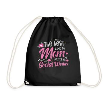 Le meilleur type de mère élève un travailleur social - Sac de sport léger - noir - Devant