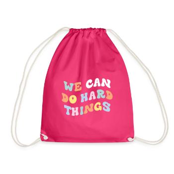 Nous pouvons faire des choses difficiles - Sac de sport léger - fuchsia - Devant