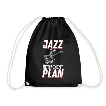 Jazz Musik Ruhestandsplan Musiker - Turnbeutel - Schwarz - Vorne