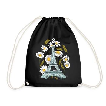Tour Eiffel Fleur d’automne Paris Automne en France - Sac de sport léger - noir - Devant