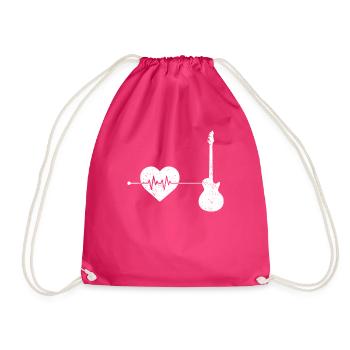 E Guitare Heartbeat - Sac de sport léger - fuchsia - Devant