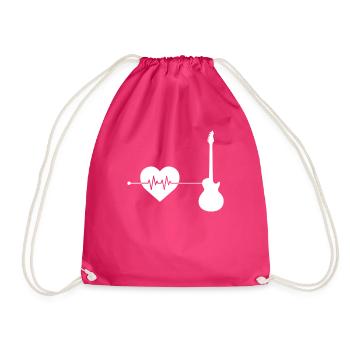 E Guitare Heartbeat - Sac de sport léger - fuchsia - Devant
