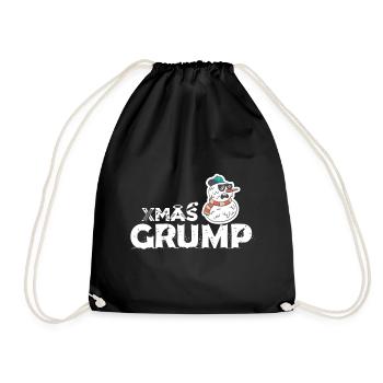 Merry Christmas Punks Snowman Punk Grump Xm - Drawstring Bag - black - Front