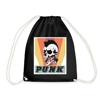 Punk Rock Music Punks Rocking - Drawstring Bag - black - Front