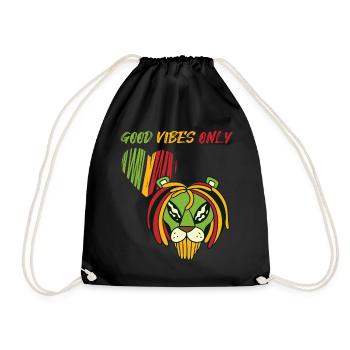 Jamaika Alien Reggae Souvenir Rasta Musik Rastafar - Turnbeutel - Schwarz - Vorne