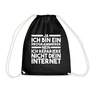 Programmieren Entwickler Coder Programmierer - Turnbeutel - Schwarz - Vorne