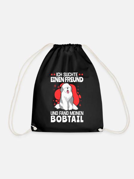Ich fand meinen Bobtail Altenglischer Bobtail - Turnbeutel - Schwarz