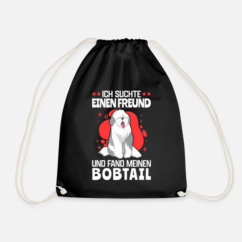 Ich fand meinen Bobtail Altenglischer Bobtail - Turnbeutel - Schwarz