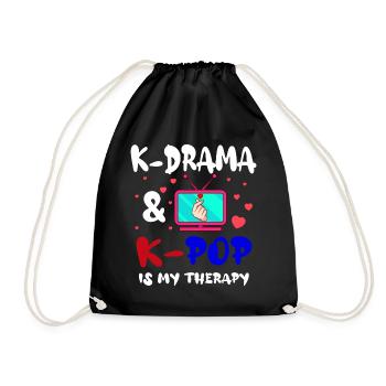 K-drama & K-pop est ma thérapie Aegyo Saranghae - Sac de sport léger - noir - Devant