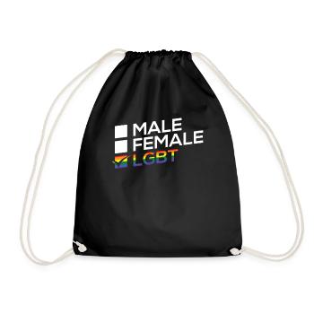 Gender Male Female LGBT Pride Month - Turnbeutel - Schwarz - Vorne