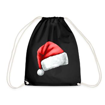 Chapeau de Père Noël - Sac de sport léger - noir - Devant